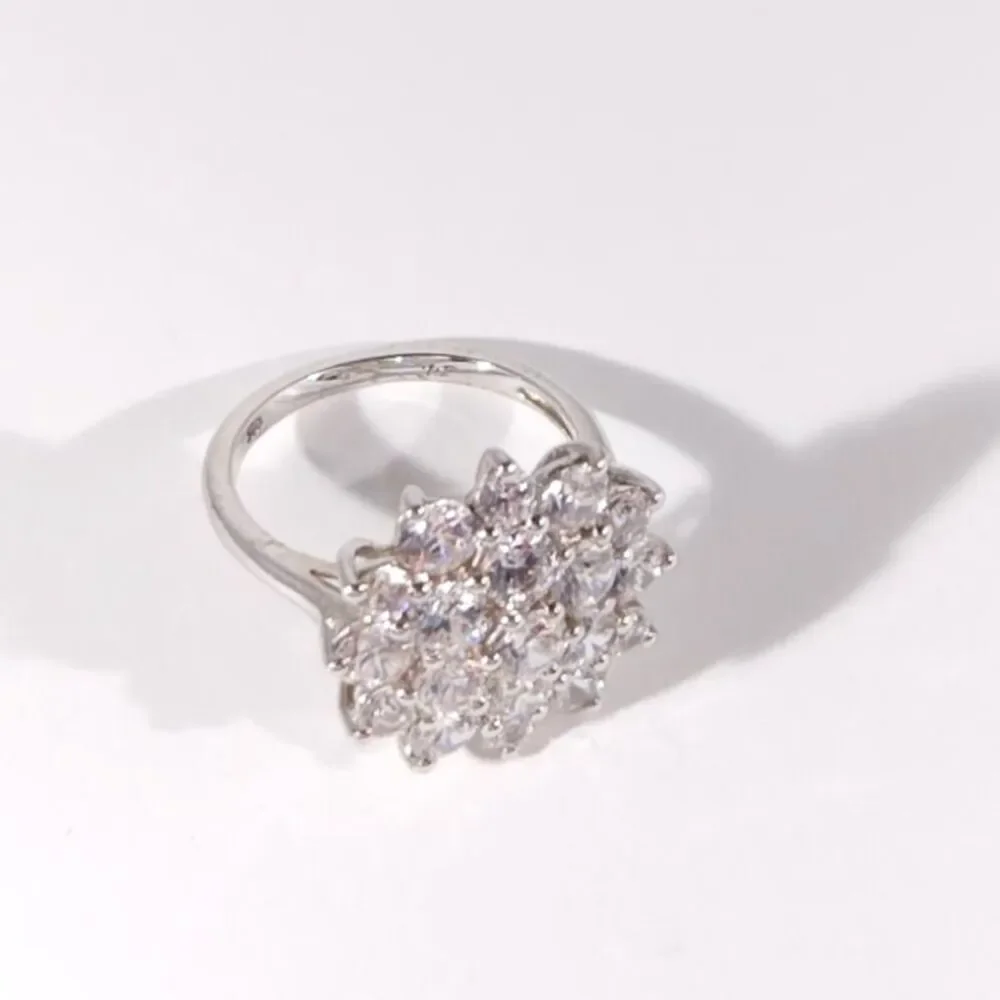 Simulated Diamond Swarovski Ring Cubic Zirconia Size 7